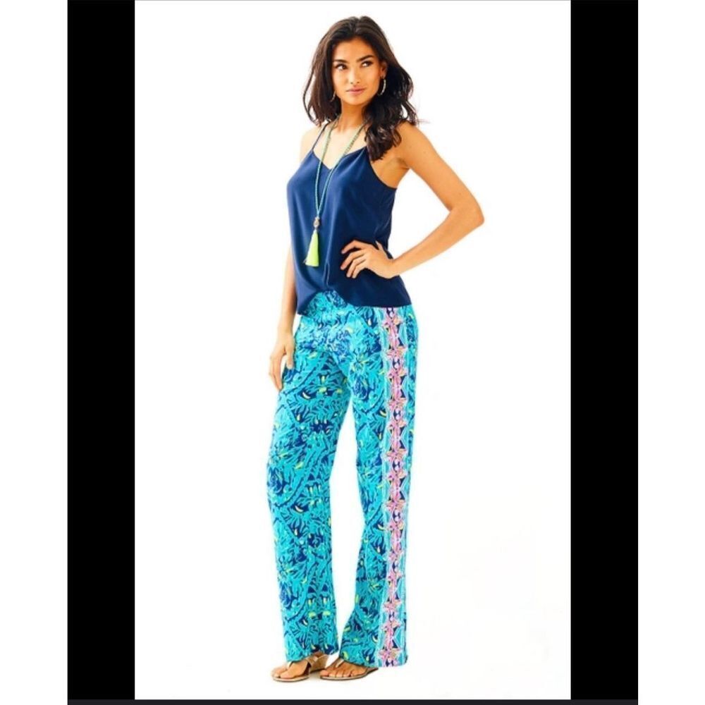 33" BAL HARBOUR PALAZZO PANT IN INDIGO MIDNIGHT COVE ENGINEERED PANTS